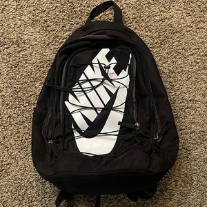 Black Nike athletic backpack